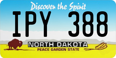 ND license plate IPY388