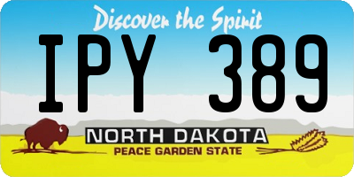 ND license plate IPY389