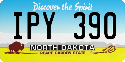 ND license plate IPY390