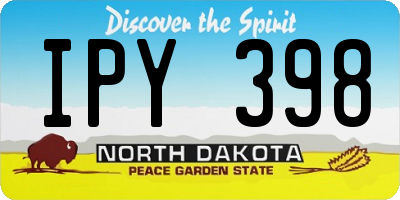 ND license plate IPY398