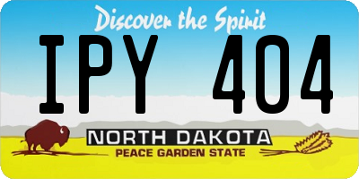 ND license plate IPY404