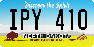 ND license plate IPY410