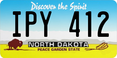 ND license plate IPY412