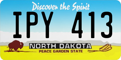 ND license plate IPY413