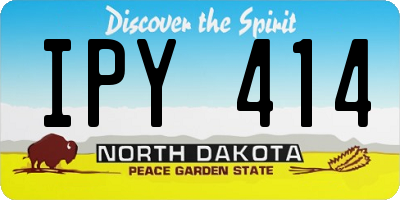 ND license plate IPY414