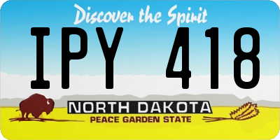 ND license plate IPY418