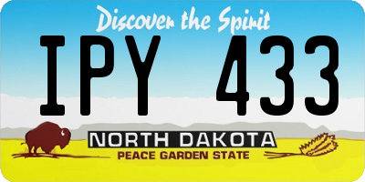 ND license plate IPY433