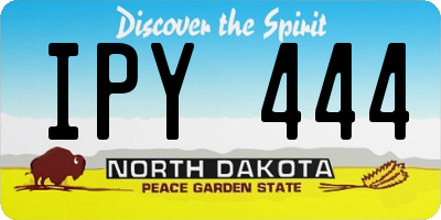 ND license plate IPY444