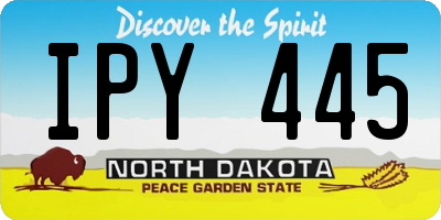 ND license plate IPY445