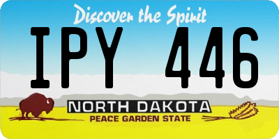 ND license plate IPY446