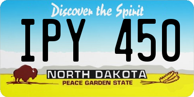 ND license plate IPY450
