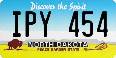 ND license plate IPY454