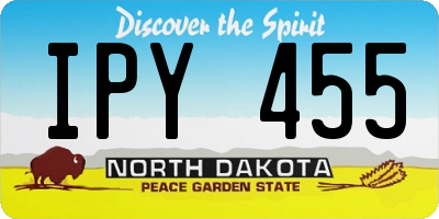 ND license plate IPY455