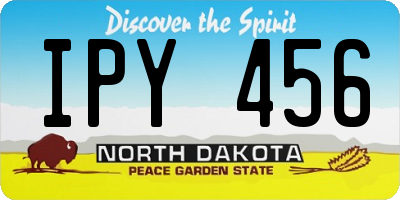 ND license plate IPY456