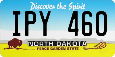 ND license plate IPY460