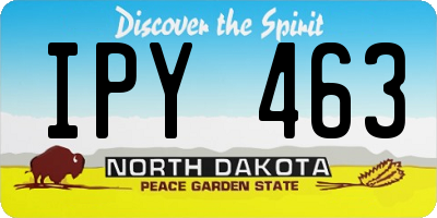 ND license plate IPY463