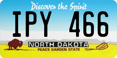 ND license plate IPY466