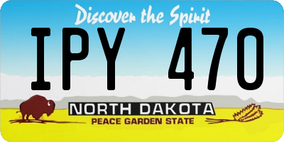 ND license plate IPY470