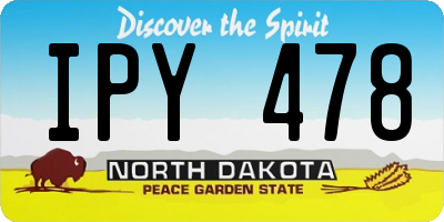 ND license plate IPY478