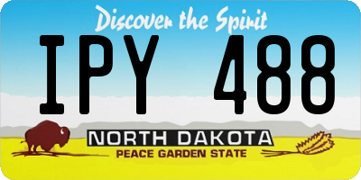 ND license plate IPY488