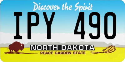 ND license plate IPY490