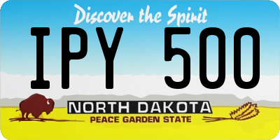ND license plate IPY500