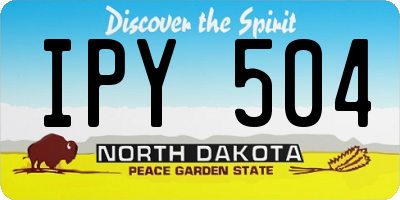 ND license plate IPY504