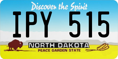 ND license plate IPY515