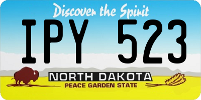 ND license plate IPY523