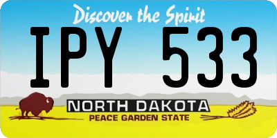 ND license plate IPY533