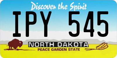ND license plate IPY545