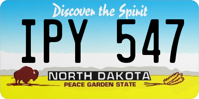 ND license plate IPY547