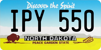 ND license plate IPY550