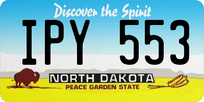 ND license plate IPY553