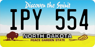 ND license plate IPY554