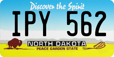 ND license plate IPY562