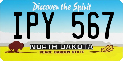 ND license plate IPY567