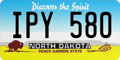 ND license plate IPY580
