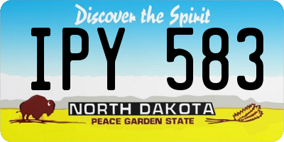 ND license plate IPY583