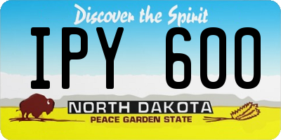 ND license plate IPY600