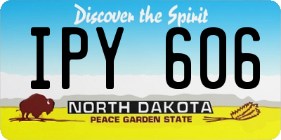 ND license plate IPY606