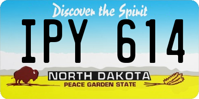 ND license plate IPY614