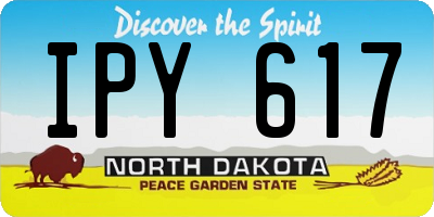 ND license plate IPY617