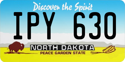 ND license plate IPY630