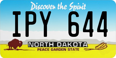 ND license plate IPY644