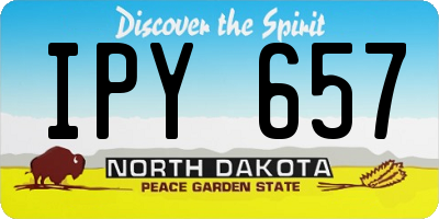 ND license plate IPY657