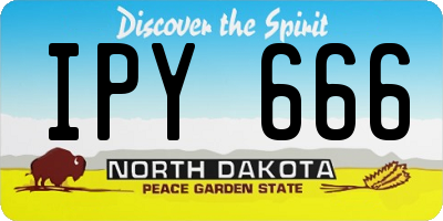 ND license plate IPY666