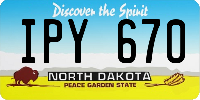 ND license plate IPY670