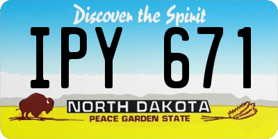 ND license plate IPY671