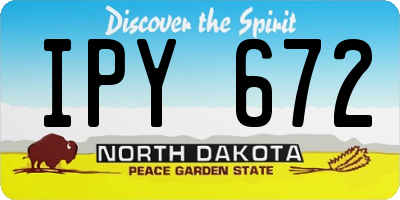 ND license plate IPY672